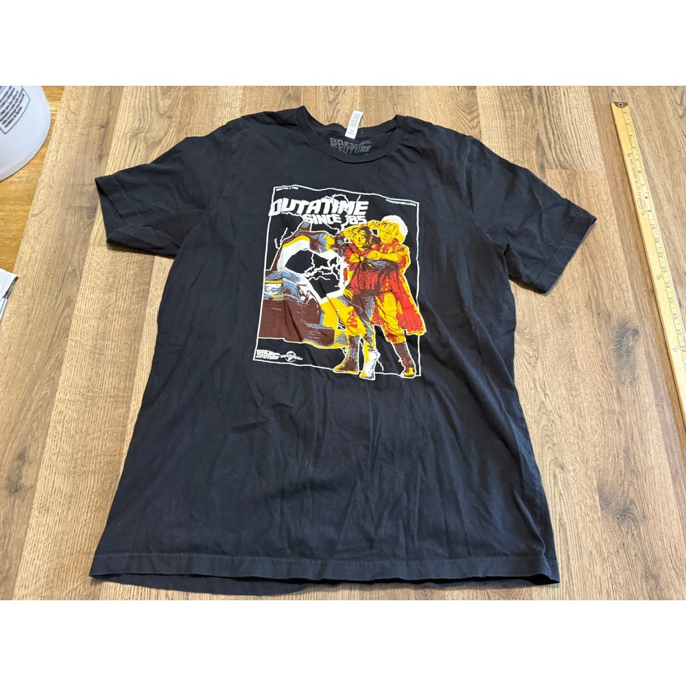 Back To The Future T-Shirt Mens XL Black Unisex Movie Graphic Used